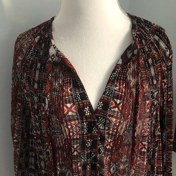 BB Dakota Maroon Blouse Sz L - Picture 2 of 6
